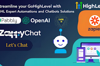 be your ghl expert for automation, ghl zappychat, openai, ghl chatbots solutions
