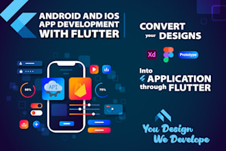 develop the mobile app in flutter with firebase, API