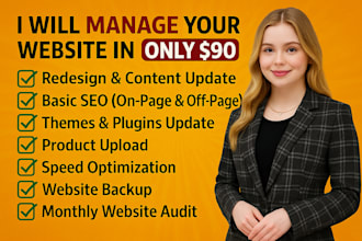 do wordpress website maintenance, updates,redesign and content uploads
