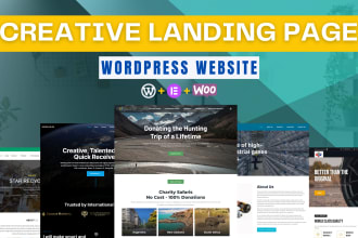 create modern landing page for any kind of websites