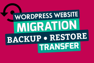 backup, migrate, transfer wordpress website to new host or domain