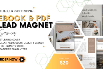write and design your PDF lead magnet, workbook, ebook design, checklist
