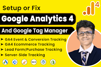 fix or setup google analytics 4, and tag manager