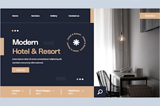 design hotel website with booking system