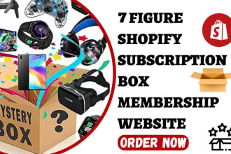 design 7 figure shopify subscription box auction store membership website