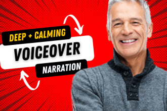 record a professional HQ deep american voice over