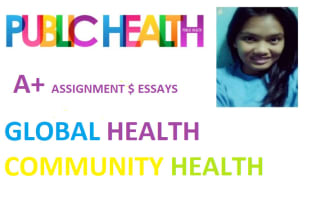 do public health, global health, community research, projects, and essays
