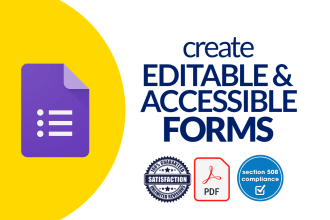 create an accessible fillable editable PDF form