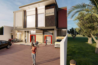 create a 3d model andthen provide renderings high resolution