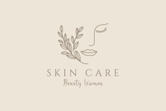 create unique skin care,beauty,salon and spa,cosmetic,line art,logo,design