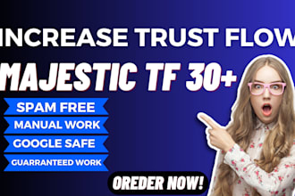 boost your majestic site URL trust flow tf 30 plus