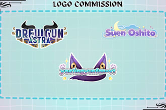 design custom vtuber logo for twitch streamer, live2d vtuber and pngtuber