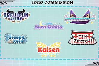 design custom vtuber logo for twitch streamer, live2d vtuber and pngtuber