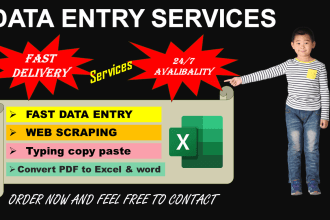 do remote data entry, web scraping and typing copy paste job