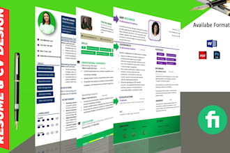 professionally design and upgrade your resume, CV, and cover letters