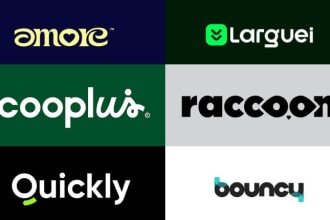 do creative wordmark, text, font logo design