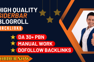 create contextual da 30 sidebar homepage dofollow backlinks