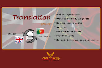 translate english to european portuguese and proofread
