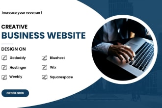 build a modern business website on godaddy, bluehost, hostinger, business site