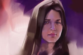 do weird digital portrait for you