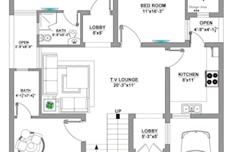 create detailed architectural floor plan and blueprint using autocad