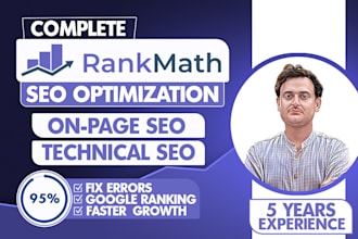 rank math on page seo and technical optimization for wordpress website