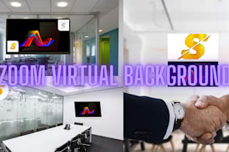 create hight  quality zoom virtual background with your logo