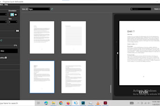 convert PDF,doc to ebook, epub, and amazon kindle formatting