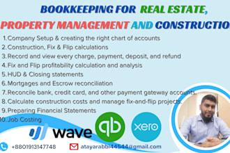 expertly manage real estate, construction and property books using qbo and xero
