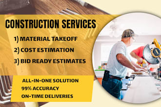 do construction material take off and estimates for contractors