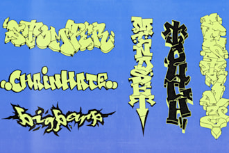 create cool custom graffiti logo type