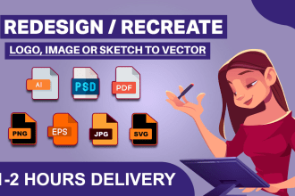 design custom image, redraw, redesign, recreate, edit logo, label or any graphic