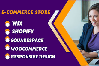 design squarespace store, wordpress woocommerce, wix store, shopify store