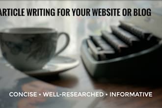 write an article for your blog or website