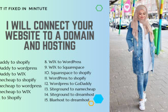 connect your website to a domain and hosting