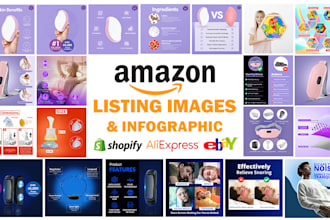 design amazon,shopify, product listing images for you e commerce business