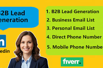 do b2b business lead generation web research and direct mobile phone number