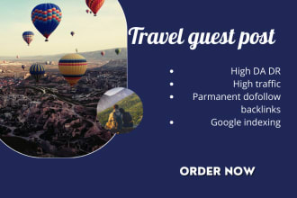 publish your article on high da travel blog and travel backlinks