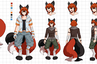 draw a character sheet reference for your oc