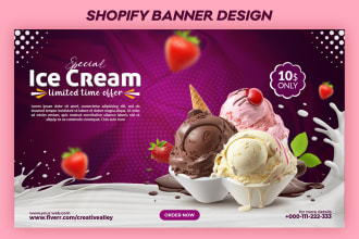 design shopify banner, header, hero image, shopify slider and website banner