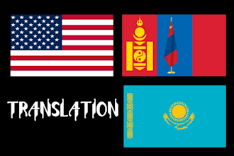 translate english to mongolian, kazakh translate