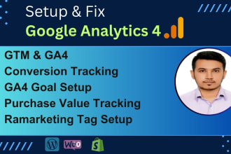 setup or fix google analytics 4, ads conversion tracking