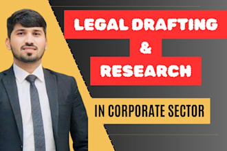 do legal drafting and legal research in corporate sector