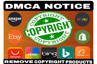 takedown copyright product listings from shopify aliexpress amazon etsy walmart