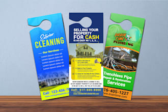 design an awesome door hanger for you
