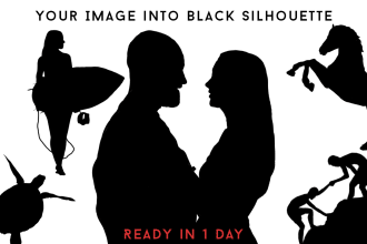 transform your picture into a black silhouette