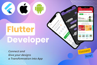 do flutter app development, android app, figma to flutter