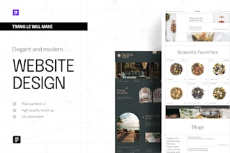 do professional and elegant figma website