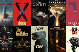make creative posters and key art for movies