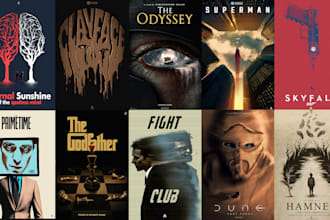 make creative posters and key art for movies